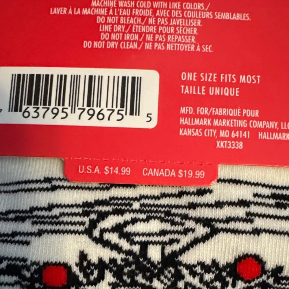 Peanuts Red and Black Character Socks - Picture 2 of 2
